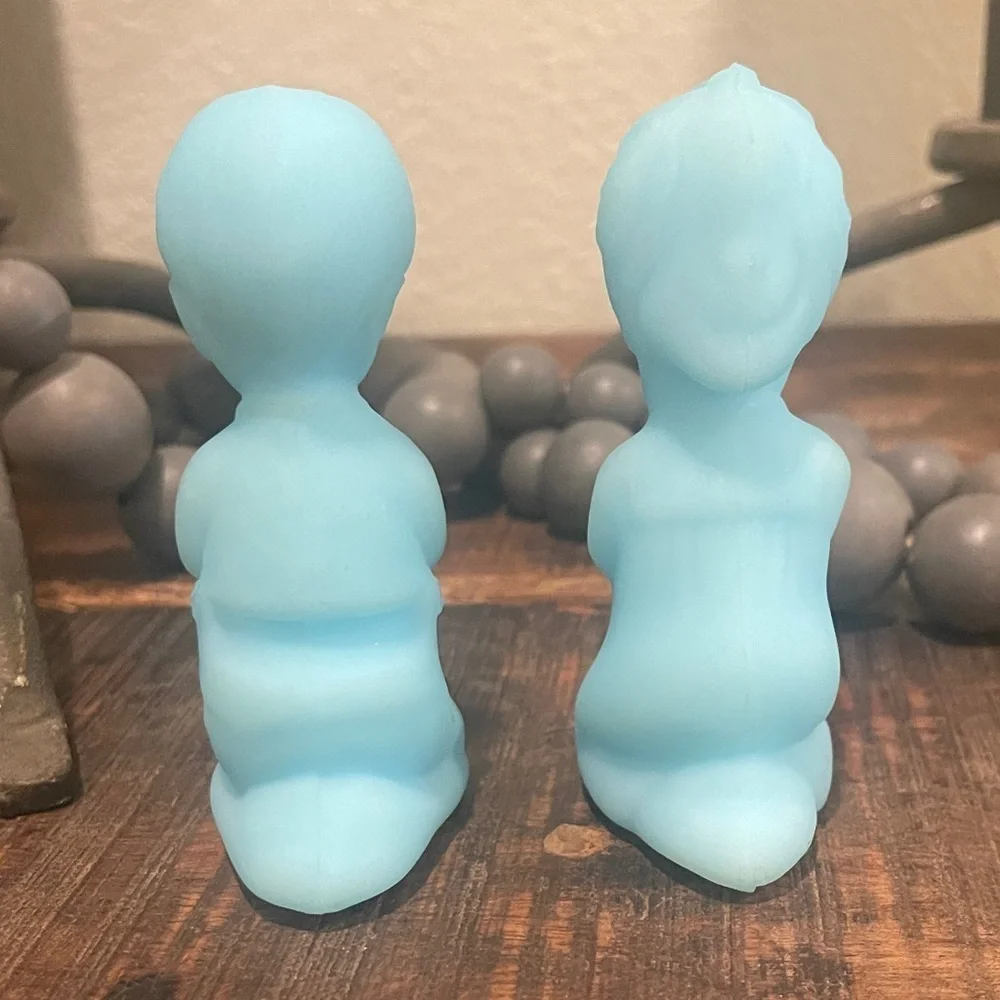 Fenton Sky Blue Child Figurines
